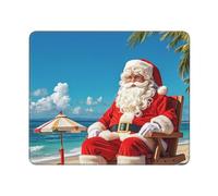 Tapis De Souris Santa Claus At Beach Accessoires De Jeu Antidérapante Mouse Pad Imperméable Tapis Souris pour Travail Jeu Ordinateur Portable L