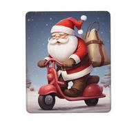 Tapis De Souris Santa Claus on Scooter Accessoires De Jeu Résistant Aux Eclaboussures Mousepad Portable Mouse Pad pour Ordinateur Jeu Gaming XL