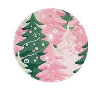 Tapis De Souris Sapin De Noël Peint en Rose Et Vert Mousepad Portable Mouse Pad Petit Tapis De Souris Gaming pour Voyage Ordinateur Maison 20X20 Cm
