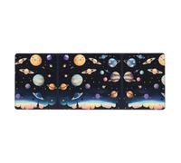 Tapis de souris Saturne Jupiter Earth Edged adapté pour une utilisation dans les bureaux, bibliothèques et maisons (30 cm × 80 cm)