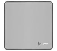 Tapis de souris Savio Turbo Dynamic S Grey Edition 250x250x2mm ABS/Caoutchouc Base Antidérapante Rebords Cousus Coins Anti-Enroulement
