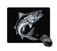Tapis De Souris Sea Blue Fish Spanish Mackerel Wahoo Accessoires De Jeu Antidérapante sous-Main Résistant Aux Eclaboussures Mouse Pad pour Bureau Ordinateur Portable Ordinateur S