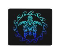 Tapis De Souris Sea Blue Tribal Hawaiian Sea Turtle Mouse Pad Portable Accessoires De Jeu Résistant Aux Eclaboussures sous-Main pour Ordinateur Travail Gaming S