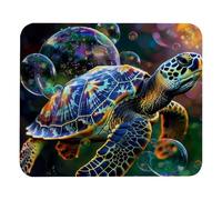 Tapis De Souris Sea Turtle and Bubble Mousepad Imperméable Tapis Souris Portable Mouse Pad pour Ordinateur Travail Gaming L