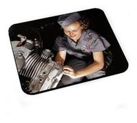 Tapis de souris Seconde guerre mondiale femme hero mecanicien wwii G