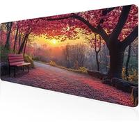 Tapis De Souris Sentiers,Sous Main Bureau Banc Tapis De Souris XXL Gaming 600x400x3mm Protege Bureau Avec Base AntidéRapante,Durable Et ImperméAble Tissu Texturé Microtissu AméLiore PréCision Y1-1111