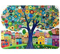 Tapis de Souris Sept couleurs 340 x 280 x 3mm, Petit Compact Surface Lisse en Microfibre Tapis Souris Base en Caoutchouc Anti-Dérapant, Silencieux pour Gaming, Travail, Office (Petite ville), Model988