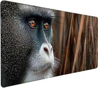 Tapis de Souris Singe Tapis de Souris XXL 700x300x3mm,Animal étendu Mouse Pad avec Base Antidérapante, Coutures sur Les Bords, Imperméable et Durable Mousepad pour Accessoires Bureau, Cadeau 6-3W28