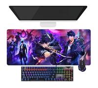 Tapis de Souris Solo Anime Leveling | Tapis de Souris Imperméable Extra-Large (27.6" × 11.8" × 0.12") | Base en Caoutchouc Antidérapante pour PC, Portable, e-Sport | Protection Clavier et Souris (10)