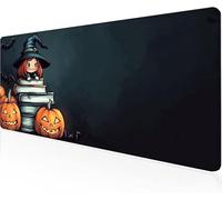 Tapis De Souris Sorcière,Sous Main Bureau Citrouille Tapis De Souris XXL Gaming 900x400x3mm Protege Bureau Base AntidéRapante,Durable ImperméAble Tissu Texturé Microtissu AméLiore PréCision Y1-1091