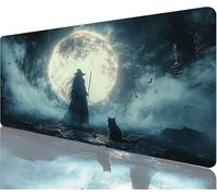 Tapis de Souris Sorcière Tapis de Souris Gaming XXL 1200x600x3mm, Nuit Mouse Pad Imperméable et Antidérapant Les Bords à Double Couture Assurent Durabilité, Tandis Microfibre Cadeaux Homme N1-1001