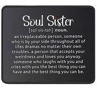 Tapis De Souris Soul Sister Definition Sister from Sisters Funny Women Mousepad Parfait Tapis De Bureau Doux sous-Main pour Claviers Voyage Travail 25X30CM