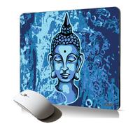 tapis de souris souple bouddha visage zen peinture esthetique accessoire informatique durable cadeau d'anniversaire yoga tibet