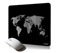 tapis de souris souple carte du monde mousepad accessoire PC durable pour gamer motif terre pays geographie
