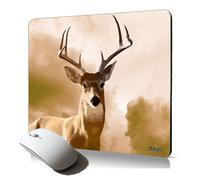 tapis de souris souple cerf brame ciel nuage cervide animaux de foret faon biche accessoire PC portable fixe
