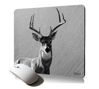 tapis de souris souple cerf gris foret mousepad pour les professionnel pc fixe cervide brame animal design