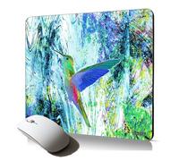 tapis de souris souple colibri oiseau mousepad cadeau design ecologie pour pc fixe résistant fleurs nature made in France