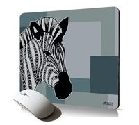 tapis de souris souple design zebre mousepad ergonomique pour pc fixe afrique animal motif geometrique noir et blanc