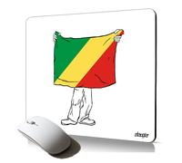tapis de souris souple drapeau congo brazzaville congolais PC pc fixe football stable basket ergonomique anti dérapant