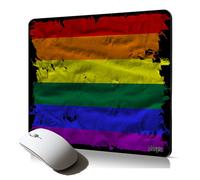 tapis de souris souple drapeau gay pride marche des fiertés arc en ciel rainbow LGBT multicolore mousepad accessoire PC