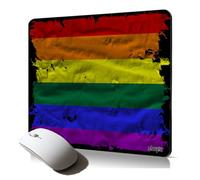 Tapis de Souris Souple Drapeau Gay Pride Marche des fiertés Arc en Ciel Rainbow LGBT Multicolore Mousepad Accessoire PC