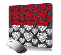 tapis de souris souple drapeau Monaco monegasque pour gamer de qualite durablee original football I love coeur foot