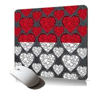 Tapis de Souris Souple Drapeau Monaco monegasque pour Gamer de Qualite durablee Original Football I Love Coeur Foot