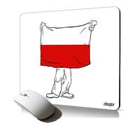 tapis de souris souple drapeau pologne polonais support foot ergonomique esthétique basket coupe d'europe flexible