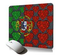 tapis de souris souple drapeau portugal portugais coeur I love foot pour gamer cadeau original made in France