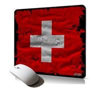 Tapis de Souris Souple Drapeau Suisse Accessoire Informatique Bureau Imprimé Design Unique Gamer