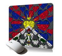 tapis de souris souple drapeau tibet tibetain asie zen bouddhisme flexible ergonomique bouddha I love made in France