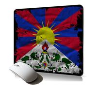 tapis de souris souple drapeau tibet tibetain mousepad flexible bureau decoration original asie zen yoga esthétique