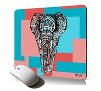 tapis de souris souple elephant de qualite durablee pour bureau informatiqur motif ethnique cube animaux azteque Rose d'asie zen