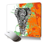 tapis de souris souple elephant motif azteque tribal decoratif zen yoga asie mousepad antiderapant gaming art