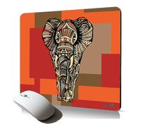 tapis de souris souple elephant zen de qualite durablee animaux femme noir et blanc mouse pad tribal carré ordinateur