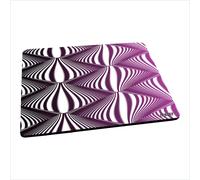 tapis de souris souple illusion d'optique accessoire flexible de qualité design vague rose magique losange effet 3d