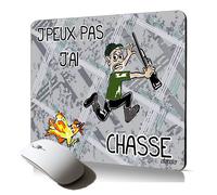 tapis de souris souple j'peux pas j'ai chasse chasseur comique humour très confortable drole bande dessinée