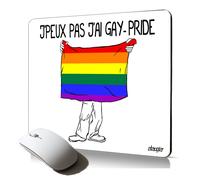 tapis de souris souple j'peux pas j'ai gay pride lesbien marche des fiertés drapeau gay accessoire de qualité durable artistique arc en ciel