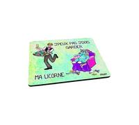 Tapis de souris souple j'peux pas j'dois garder ma licorne humour bd motif poney mousepad cartoon pour gamer