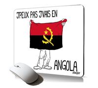 tapis de souris souple j'peux pas j'vais en angola foot humour drapeau angolais Coupe d'afrique mousepad gamer