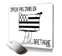 tapis de souris souple j'peux pas j'vais en bretagne original humour mousepad pc fixe portable drapeau breton gwenn ha du cadeau