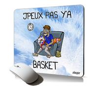 tapis de souris souple j'peux pas y'a basket comique mousepad bureau basketball accessoire PC portable humour