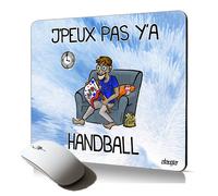 tapis de souris souple j'peux pas y'a handball hand supporteur cadeau drole humour mousepad original PC fixe