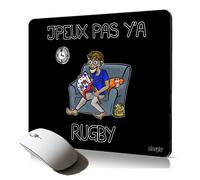 tapis de souris souple j'peux pas y'a rugby drole pour ordinateur pc fixe ergonomique et confortable bd cadeau supporter sport