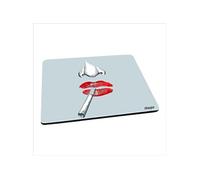 Tapis de souris souple levres femme fatale accessoire bureau flexible bouche rouge love cigarette art