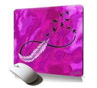 tapis de souris souple motif infini fidelité plume oiseaux nuage mousepad cadeau original travail femme