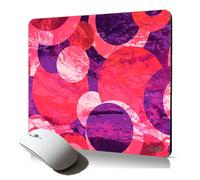 tapis de souris souple motif ronds peinture texture mousepad ergonomique joli cadeau violet geometrique femme