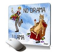 tapis de souris souple no drama lama humoristique bd drole texte llama animal accessoire ergonomique humour cartoon