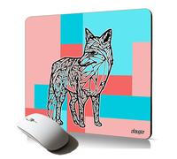 tapis de souris souple renard roux de qualite durablee Rose geometrique goupil tribal azteque mouse pad bureau cadeau femme