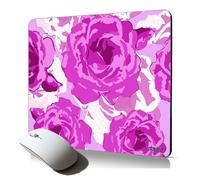 tapis de souris souple rose fleur eternelle poudré amour petale de love nature decoratif floral cadeau saint valentin